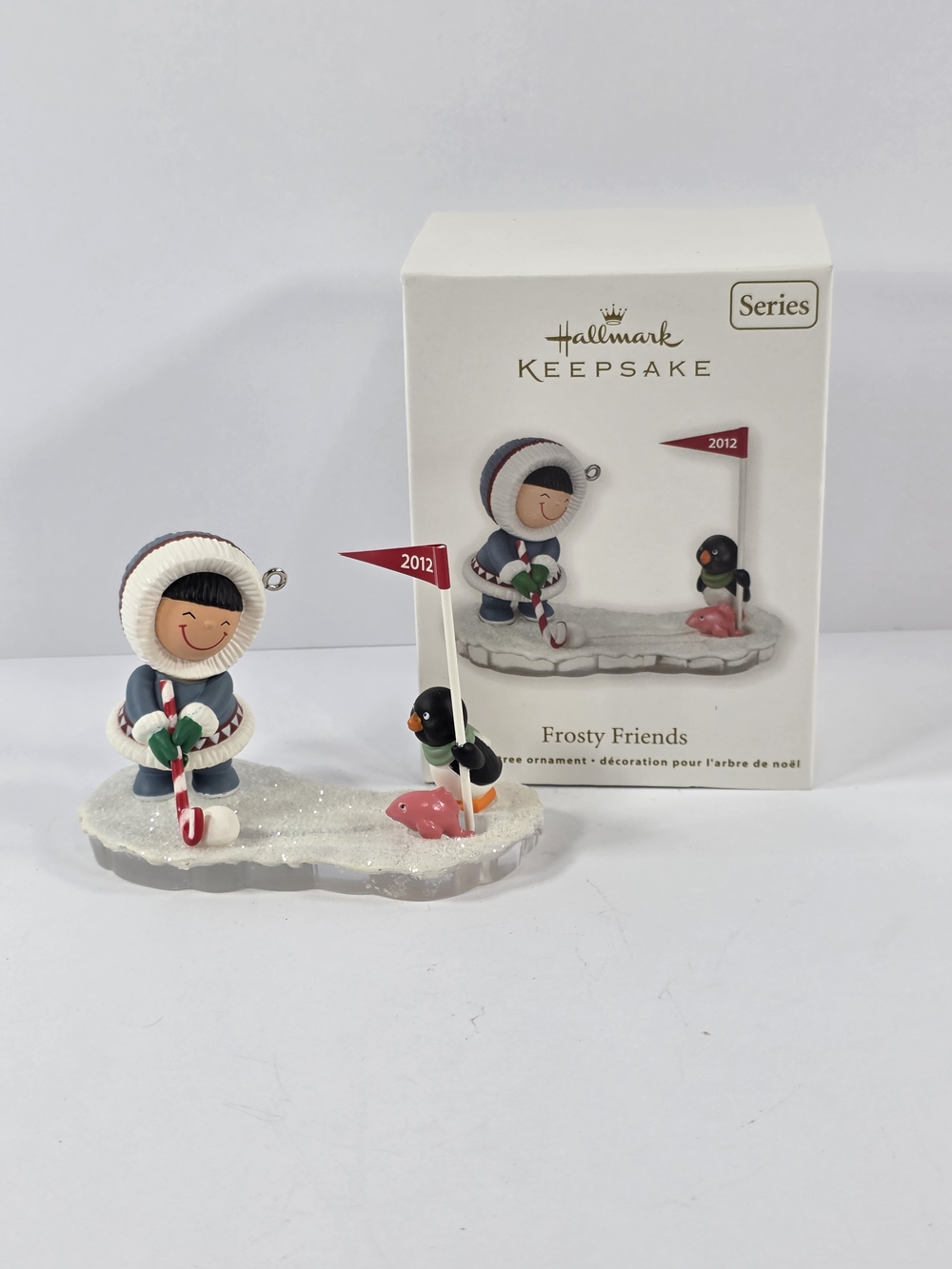 Hallmark Keepsake Frosty Friends 2012 Blue and White Holiday Ornament